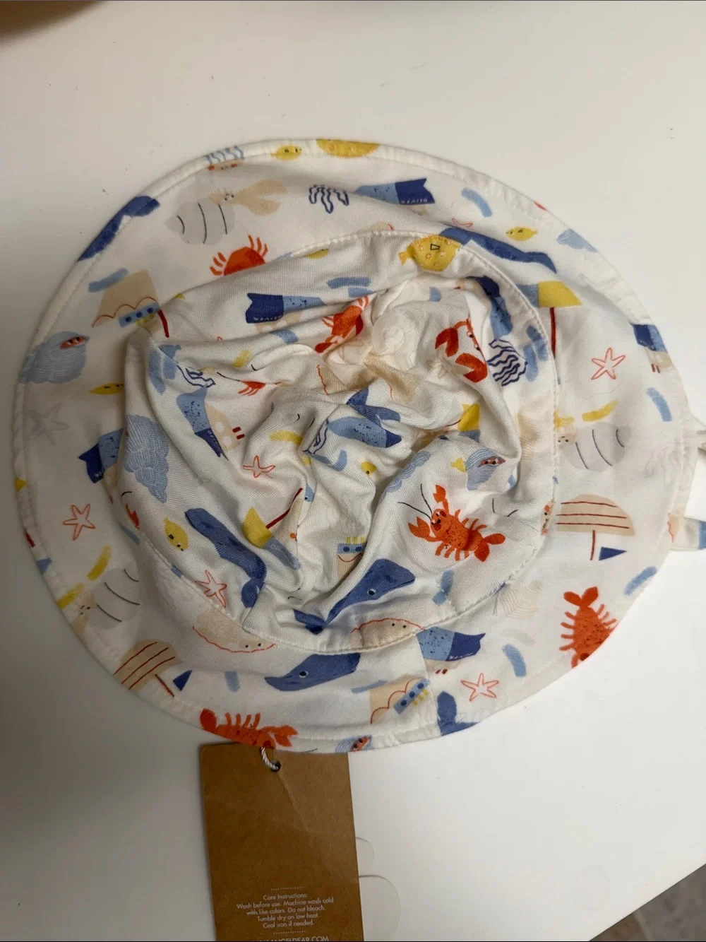 Angel Dear Ocean Print Baby Sun Hat